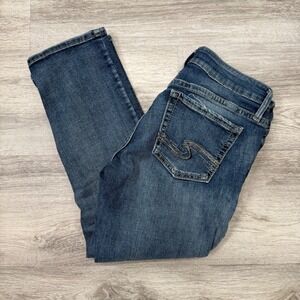 Silver Jeans Co. Suki‎ Capri Jeans Womens Size 30/22.5 Dark Wash Denim